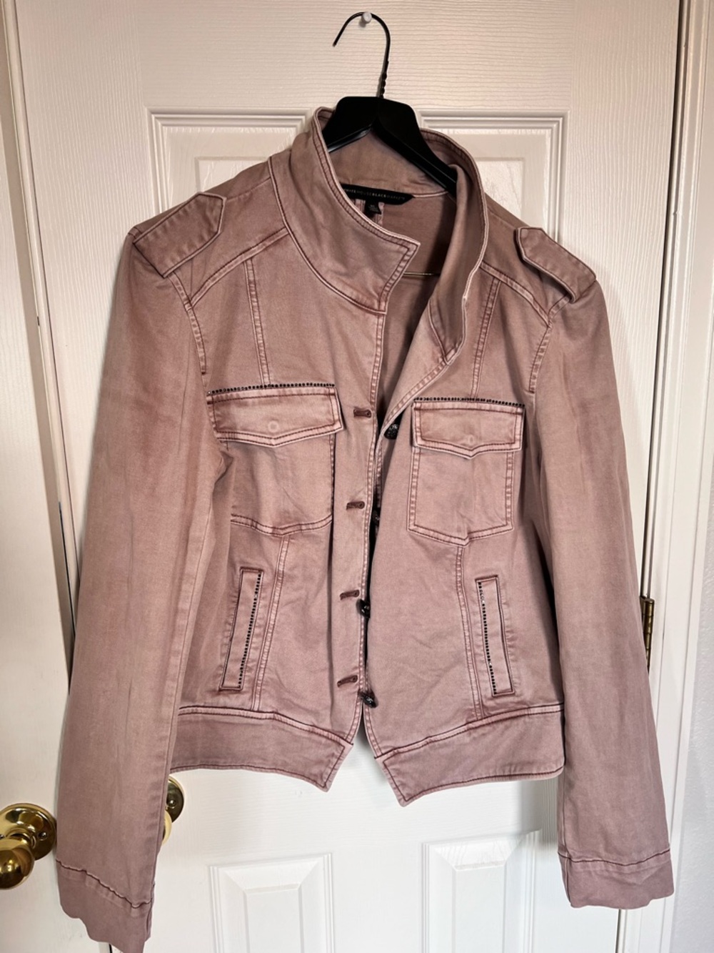 White House Black Market Dusty Rose Utility Jacket